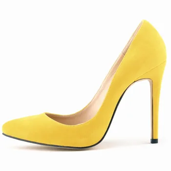 12 цвята дамски лаконичная Флок малки OL офис обувки 2021 нова есен остър женски чорап помпи мода супер високи токчета на обувки
