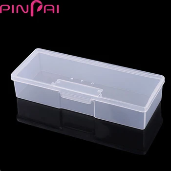 Марка Practical маникюр Storage Box 1бр Nail Decoration & Small Stuffs Storage ABS Tools Container прозрачен розов/бял калъф