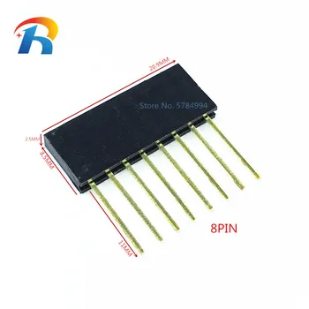 2.54 mm pitch однорядный женски 2~40P на печатни платки с socket Board Pin Header Connector Strip Pinheader 2/3/4/5/6/8/10/15/40PIN за Arduino