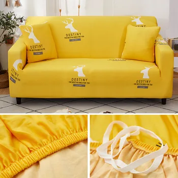 Печатни калъфи за ъгъл на мека мебел за дневна разтеглив неопрен ликра калъф за дивана участък кърпа за диван L образна форма