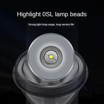 Преносим супер ярко фенерче COB LED фенерче на далечни разстояния USB акумулаторна малка ксенонови фарове тактически светлина на Факел запалка