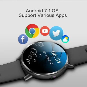LEMFO LEM X Android 7.1 4G 2.03 Inch 900Mah 8MP Camera Waterproof Luxury Smart Watch Sport GPS Watch Smartwatch за мъже