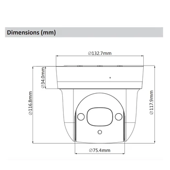 Оригиналната IP камера Dahua PTZ DH-SD29204UE-GN 2MP PoE 4X 2.7-11 mm ZOOM вграден микрофон 30M Starlight WDR IVS Face Detect Network Cam