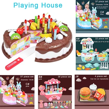 Протэнд играе плодове рязане на рожден ден на детски играчки САМ кухня, играчки, торта храна момчета момичета подарък за деца забавни детски деца