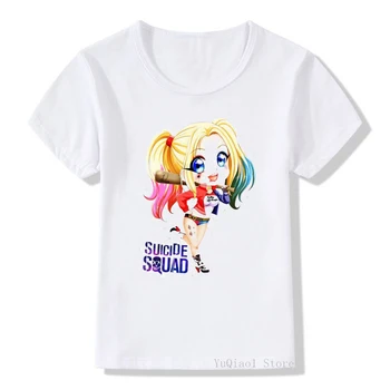2020 гръцка sale Harley Quinnie cartoon print t shirt girls graphic tees shirt детски дрехи бяла тениска vogue градинска облекло потници