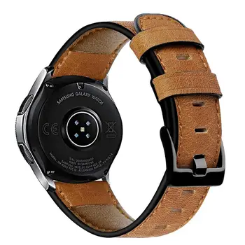 Истинска кожена каишка за samsung Galaxy часовника 46 мм гривна Gear S3 frontier гривна Huawei часовници 2 gt каишка 22 мм и каишка за часовник