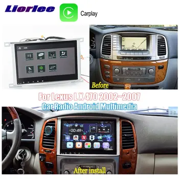 Авто Android мултимедиен плеър за Toyota Land Cruiser 100 2002-2007 радио аудио навигация BT HD екран Carplay GPS Maps System