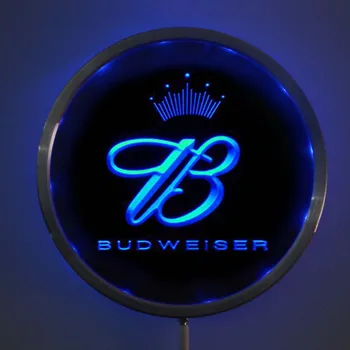 бирата Budweiser rs-a0006 водеше неонови кръгли знаци 25cm / 10 Inch - Bar знак с функция за дистанционно безжичен управление на RGB Multi-Color