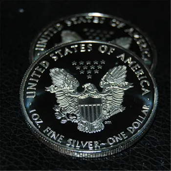 Безплатна доставка на 2 бр./лот,2018 1 унция сребърни монети Американски Орел,огледален ефект