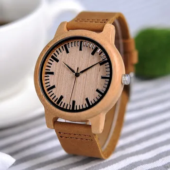Бобо птица дърво мъжки часовник ръчна изработка Цена промоция високо качество кварцов механизъм подарък за рожден Ден с кутия за подарък reloj hombre