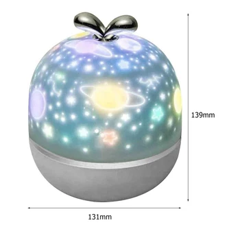 VKTECH USB звездното небе проектор лека нощ Вселената Планета карикатура модел LED Проекционная лампа за украса на стаята Деца Детски подаръци