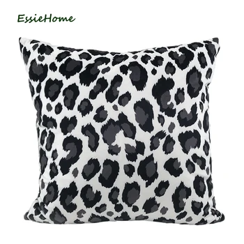 ESSIE HOME Tropical Wild Animal Pattern White Leopard Skin Digital Print кадифе калъфка калъфка за хол
