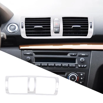 Въглеродни влакна цвят на централната конзола, климатик вентилационни дограма украса на кутията тампон за BMW серия 1 E81 2007-2011 г.