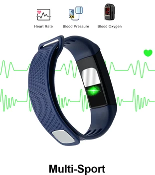 Toleda B6W Smart Watch температурата на тялото гривна сърдечната честота следи кръвното налягане тракери активност Android, IOS фитнес часовник