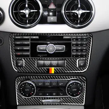 За Mercedes Benz GLK аксесоари климатик CD контролен Панел стикер въглеродни влакна модифицирана вътрешна стикер