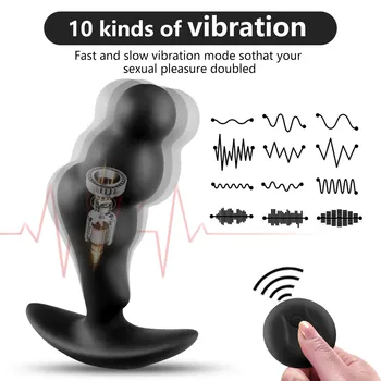 Безжично дистанционно управление анален вибратор мъжки масаж на простатата анални топчета анален накрайник мъжки мастурбатор анален накрайник секс играчки за мъже