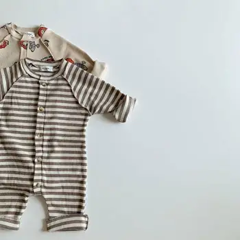 MILANCEL 2021 детски дрехи една на гърдите baby girls гащеризон lion print детски дрехи за момчета