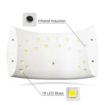 36W UV LED Nail Lamp Нокти Dryer 36W Dual Light Source Induction Нокти Phototherapy Machine UV Lamp LED Nail Device