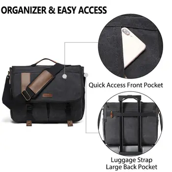 Платно чанта за мъже наплечная чанта куфарче 17 инча лаптоп чанта чанта мека лента за носене през рамо водоустойчива