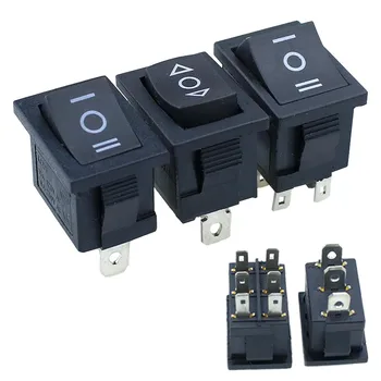 5шт KCD1 Mini Black 3 Pin / 6 pin вкл. / изкл / вкл кулисный преминете AC 6A / 250V10A/125V