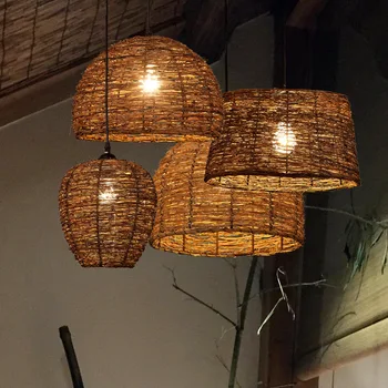 окачен лампа линеен окачен лампа ратанови Лента плат ратан ратан Японски стил на настаняване в семейство на Teahouse хладен окачен лампа