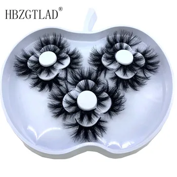 HBZGTLAD 9 двойки 18-25 мм 3D изкуствени норковые естествени мигли дълги фалшиви мигли обем на фалшиви мигли грим, удължаване на миглите maquiagem