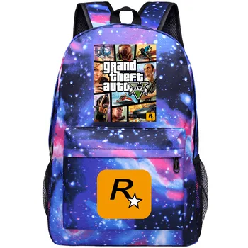 Grand Theft Auto раница за момчета GTA холщовая чанта на рамото Пътна училищна чанта за тийнейджъри ежедневна чанта за лаптоп Mochila Escolar
