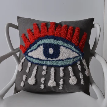 Индийски бохемски boho голяма очите седалките Мароко украса калъфка 45X45cm хвърли възглавница за декорация на дома аксесоари