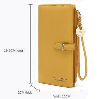 Чантата на жена дълъг стил 2020 нова мода кожа студентите корейската версия на най-сладкото изкуствена кожа просто чантата тънък портфейл човек