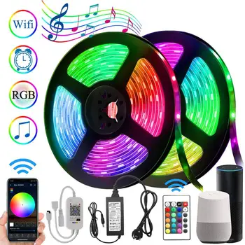 2835 LED Strip 12V WIFI Контролер 60LEDs/m Luces LED Waterproof Neon Strip for New Year Decoration Diode Tape Christmas Lights