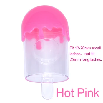 Етикетът на частния дестинация горещ розов сладолед Popsicle ясно миглите опаковка калъф тава 3D дупки на миглите опаковъчна кутия за търговия на едро потребителски лого