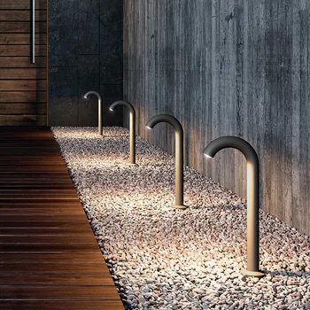 10W LED jardín césped lámpara Simple moderno aluminio exterior impermeable pasillo patio Villa paisaje Pilar césped lámpara AC85