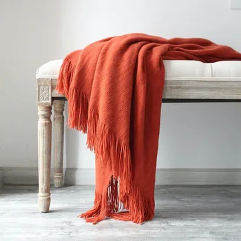 Скандинавски кашмир одеяло супер мека зима легло легла топъл мек юрган памук плетене на една кука разтегателен капак одеяло 130cmX200cm легло доставка