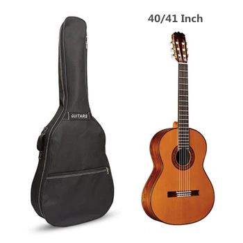 40/41 инча акустична Народна китара чанта раница двойни колани 600D Oxford китара мек калъф за носене Gig bag на кутията