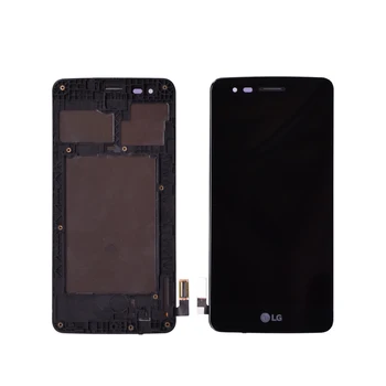 MS210 LCD LG K8 2017 M200 M210 US215 LCD сензорен дисплей дигитайзер с рамка пълна събрание черен цвят сребрист MS210