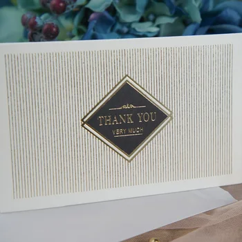 Multi-use 25pcs gold thank you so much Card with envelope Scrapbooking party invitation САМ Decor gift party карта