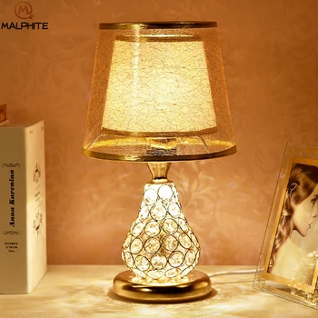 Модерни Led Кристални Настолни Лампи Блясък На Настолни Лампи За Четене Кабинет Светлина Спалня Нощни И Настолни Лампи Home Deco Lighting Luminaria