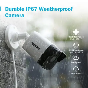 ANNKE 1X C500 5MP POE IP камера външна покрита водоустойчива мрежа за сигурност куршум домашна IP камера със 100-футовым нощно виждане EXIR