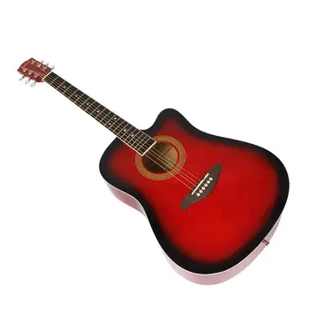 KRUSU 41inch Basswood Акустична Китара cutaway Fingerboard Guitarra 6 String Ukulele Начинаещи Guitar Musical Instrument