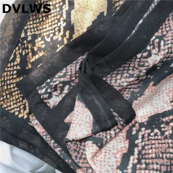 DVLWS мода есен-зима шал змийска кожа печатни забрадка полиестер високо качество зашити жени. → шалове група набор от