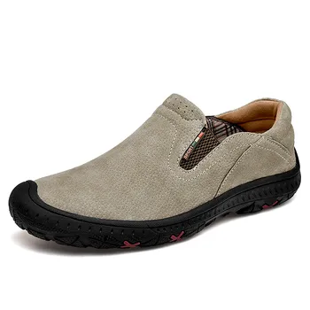 DM50 дизайнерски кожени мъжки обувки марка обувки нескользящая дебела подметка модерен мъжки Ежедневни обувки, мъжки мокасини от телешка кожа с високо качество