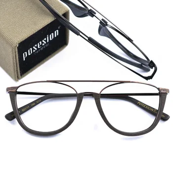 HDCRAFTER дървени очила рамка с прозрачни лещи мъжете мед късогледство рецепта за очила мъжки дървени оптични рамки за очила