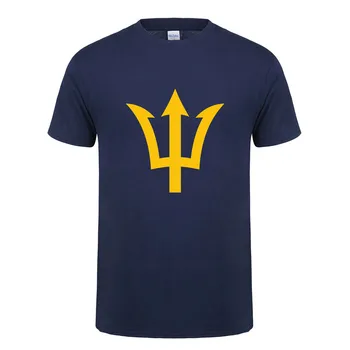 Лятна мода Барбадос флаг тениски новост смешни тениски Мъжки дрехи с къс ръкав памук Барбадос Camisetas тениска OZ-008