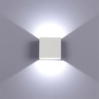 6W lampada luminaria LED Aluminium wall light rail project Square LED лампа нощна стая осветление спални