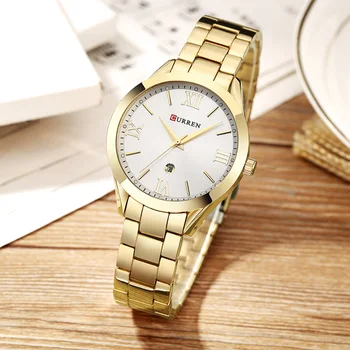 2020 CURREN мода ежедневни златни часовници дамски часовници дамски 9007 стомана, дамски гривни часовници дамски часовници