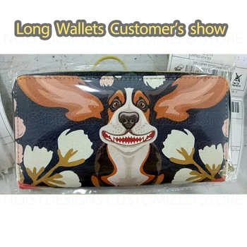 Noisydesigns дамски портмонета за кредитни карти дами Мопс куче печат дълъг паричен чанта жени сладък Kawaii джоб за монети момичета притежателя