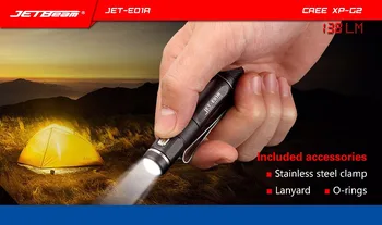JETBeam E01R CREE XP-G2 138 лумена USB Акумулаторна батерия водоустойчив led фенерче
