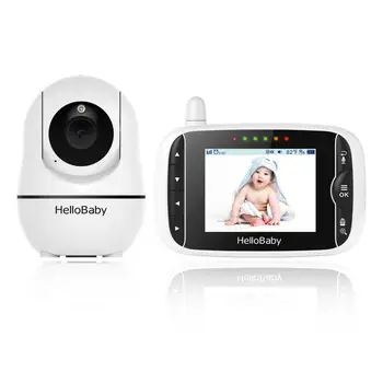 HelloBaby видео бебе монитор screen HB66 с 3.2-инчов екран, две системи Talk Back, Pan-Tilt-Zoom Night Vision Baby Videos Monito
