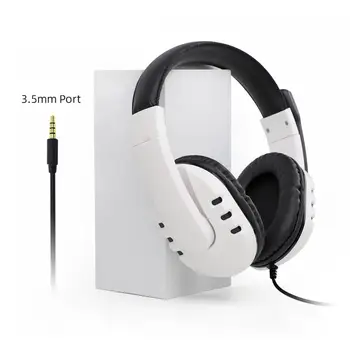 Слушалки жичен стерео обемна пластмасов главоболие детска слушалки за PS5 PS4 Pro/Slim Xbox One X Series/S компютърен преносим компютър