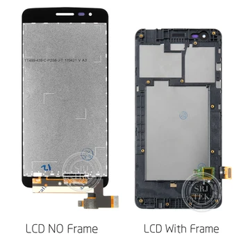Оригинални LCD дисплей за LG K8 2017 X240 LCD сензорен дисплей дигитайзер с рамка безеля пълна монтаж на черно-бял